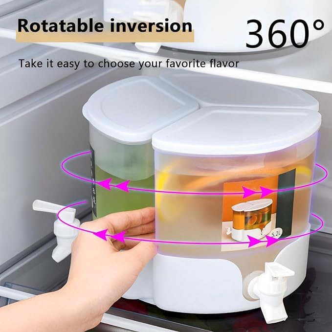 3 Portions 360° Rotatable Juice 5453 Dispenser - Image 3