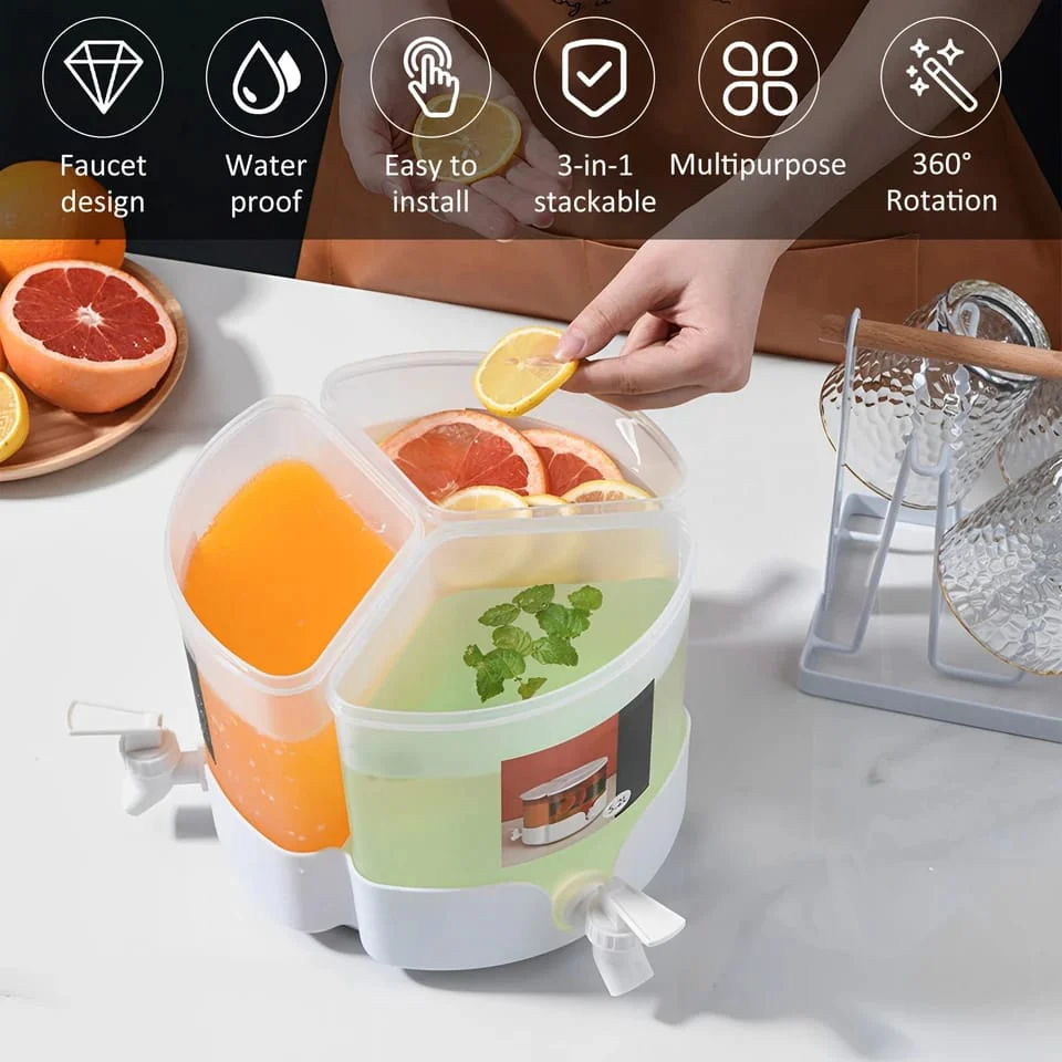 3 Portions 360° Rotatable Juice 5453 Dispenser - Image 40