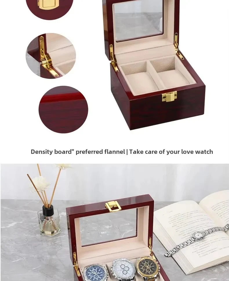 3 Slots Rose Wood Watch Organizer-SA2408-287 - Image 8