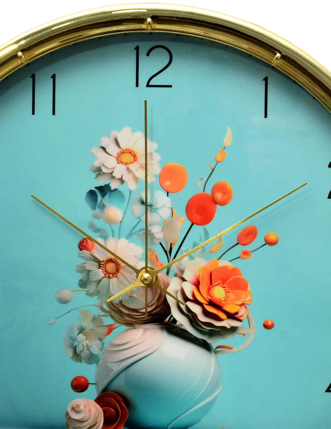 35 Cm Wall Clock SA-23-17-Flowers Bunch - Image 3