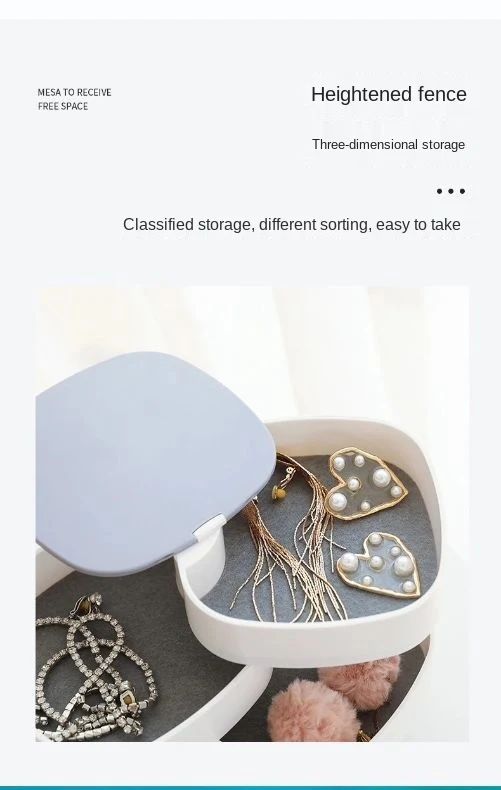 360° Rotatable Jewelry Organizer With Mirror-SA2408-190 - Image 22