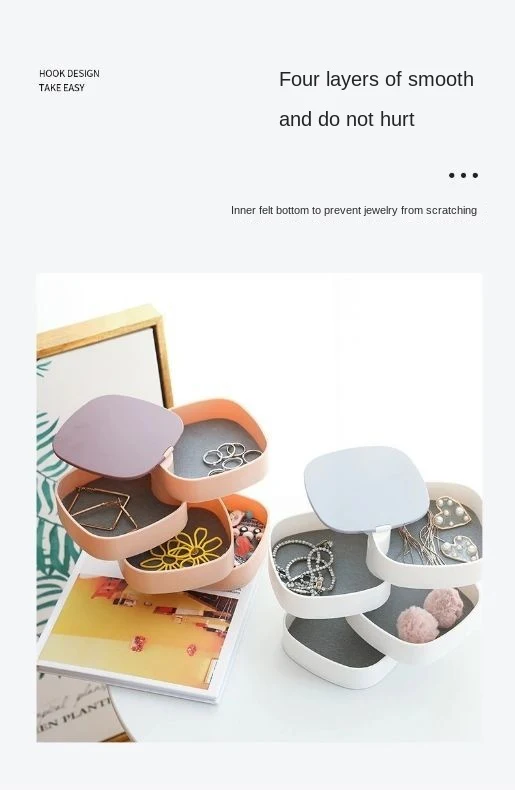 360° Rotatable Jewelry Organizer With Mirror-SA2408-190 - Image 27
