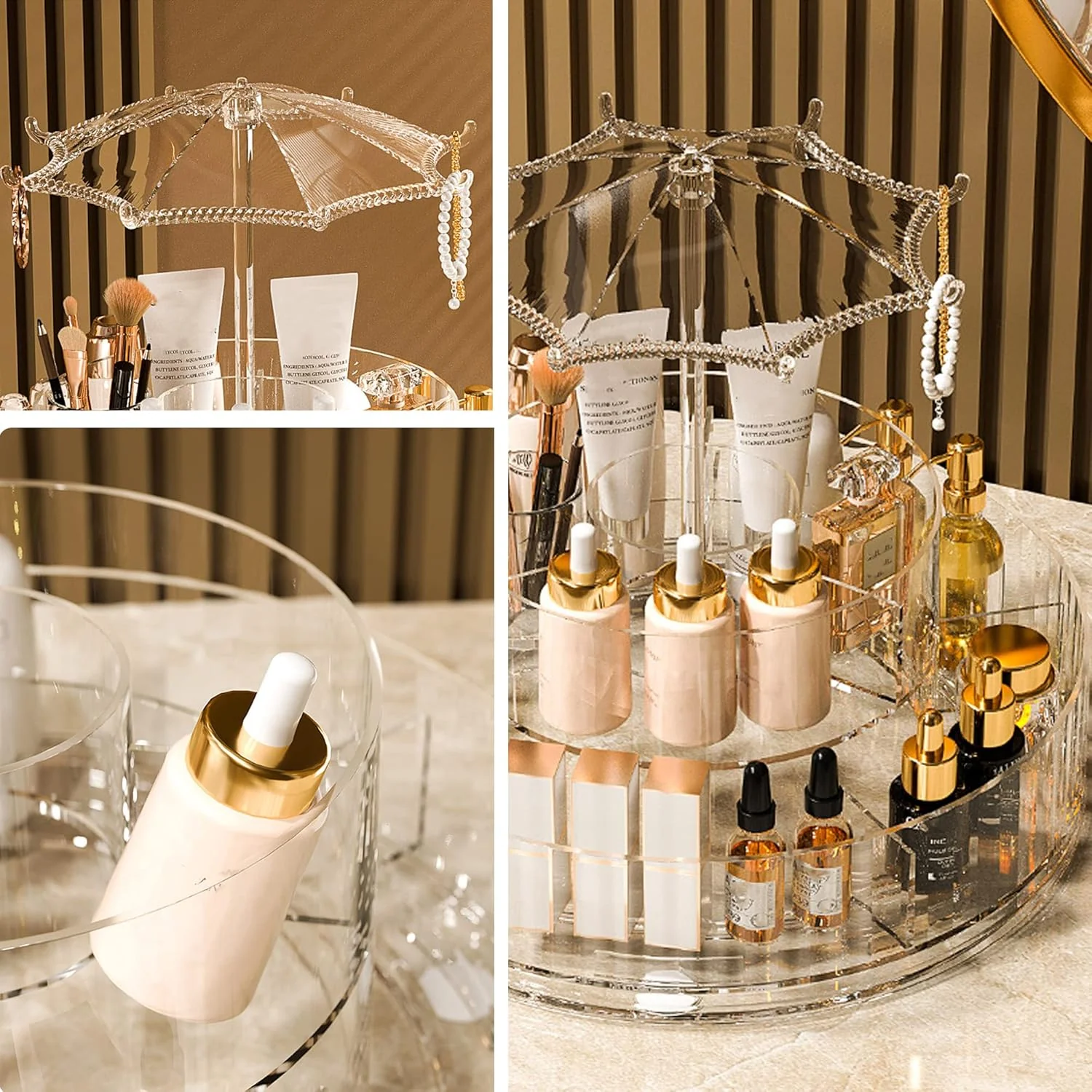 360° Rotating Makeup Organizer Stand-SA2408-189 - Image 4