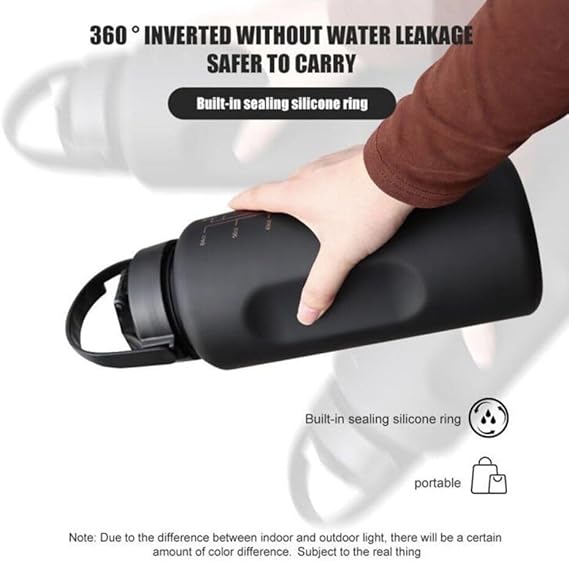 3PCS Water Bottle with Two Straws-5575Black Matte - Image 17