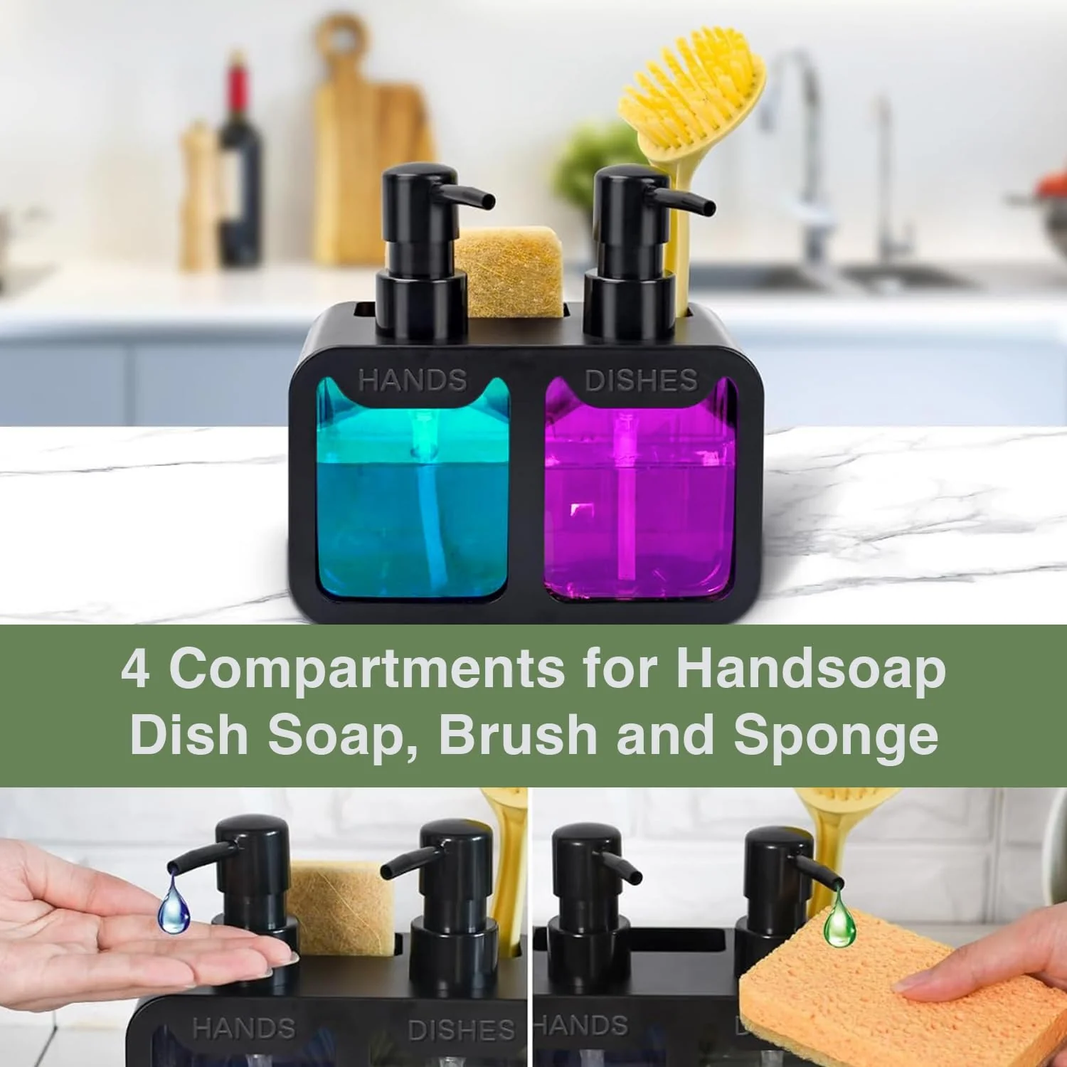 4-in-1 Kitchen Soap Dispenser Set (SA2510-012) - Image 4