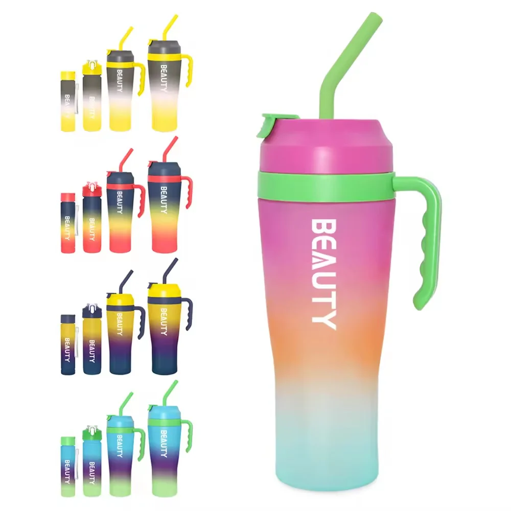 4 in 1 Water Bottle Set BPA Free-Yellow - Image 3