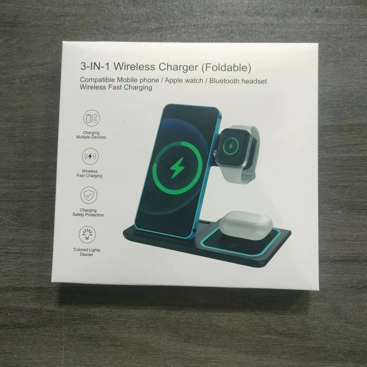 3 in 1 Wireless Fast Charging Stand-SA2408-282 - Image 4