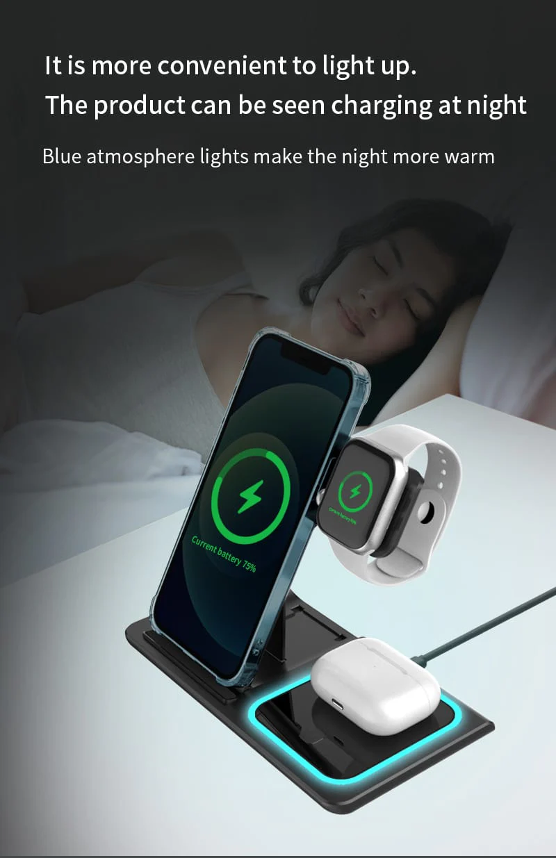 3 in 1 Wireless Fast Charging Stand-SA2408-282 - Image 7