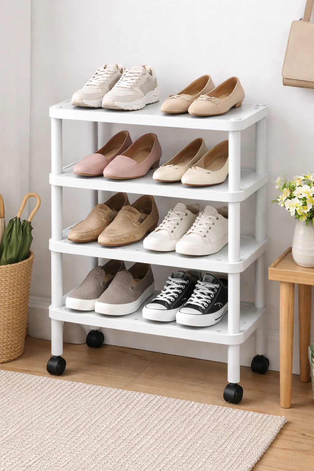 4-layer Household Rotating Shoe Rack (SA2510-104) - Image 3