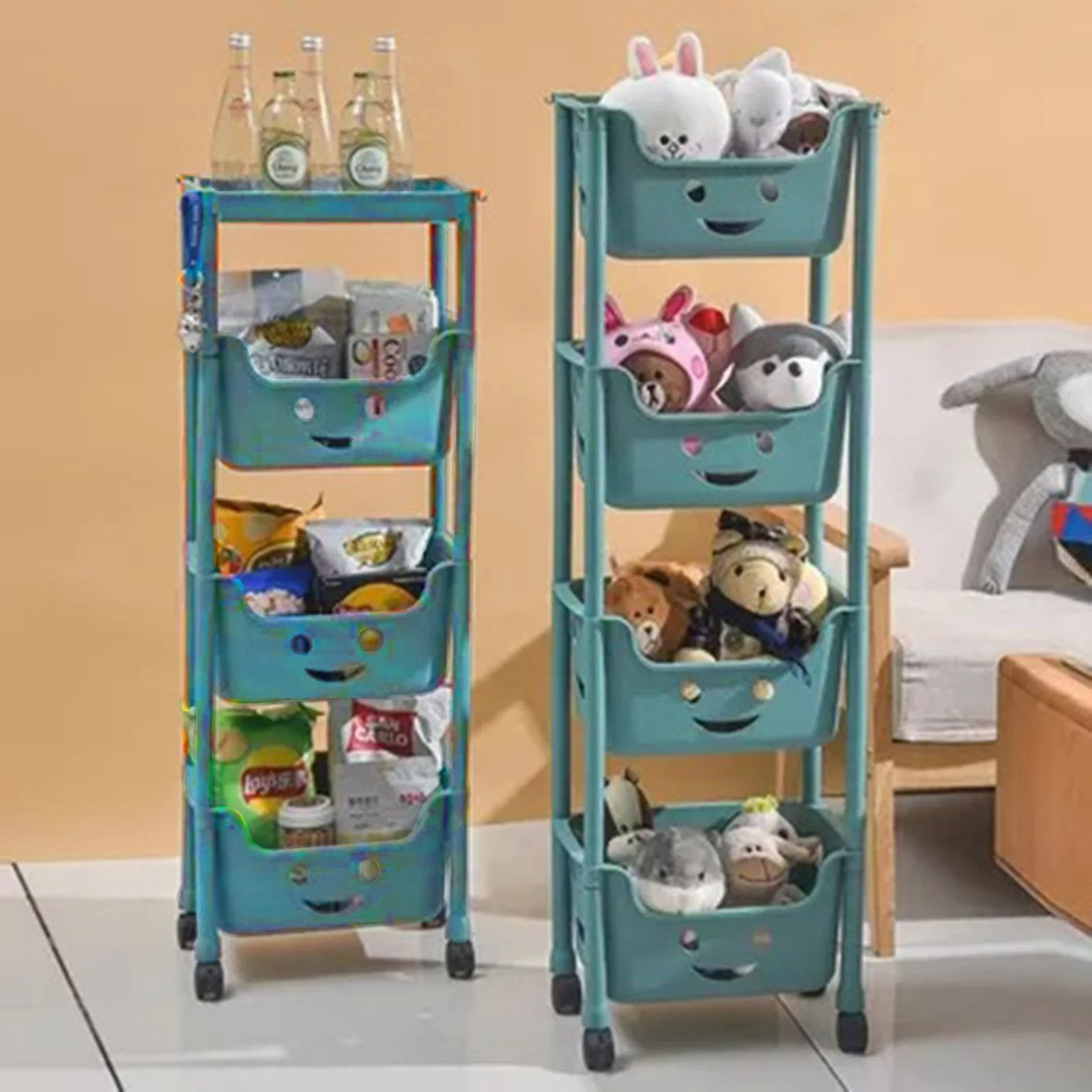4-Layers Trolley Cart for Toy and Snack(SA2405-65)-Green - Image 2