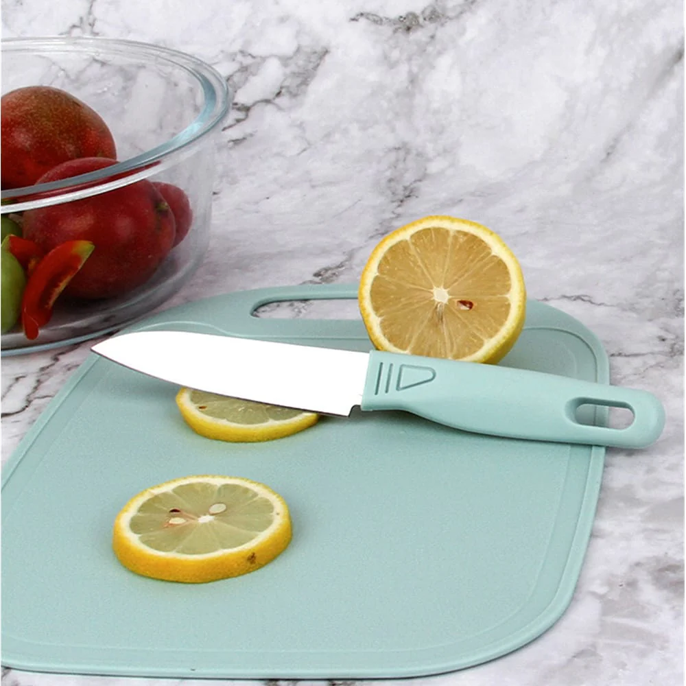 4 PCs Cutting Board With Knife Set(5299)-Pink - Image 7
