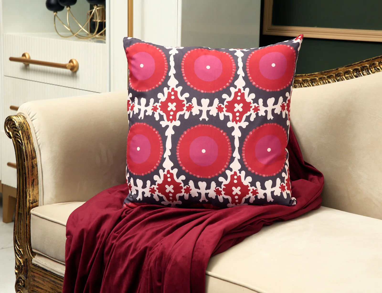 4 PCs Digital Printed Cotton Cushions-Ethnic - Image 6