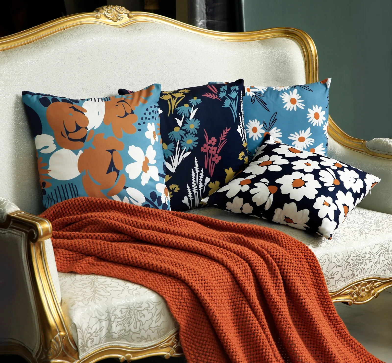 4 PCs Digital Printed Cotton Cushions-Jazmin - Image 2