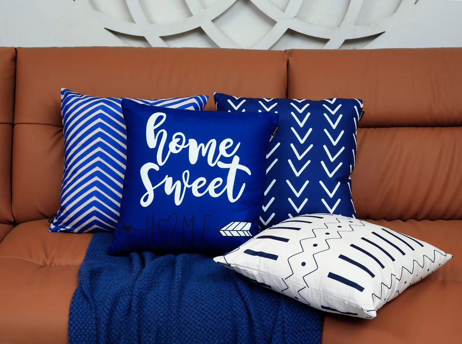 4 PCs Digital Printed Cotton Cushions-SWEET HOME - Image 2