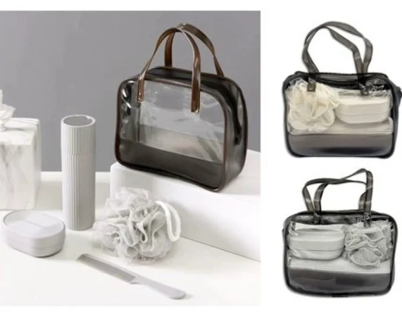 4Pcs Acrylic Travel Personal Tools With Bag-SA2408-293