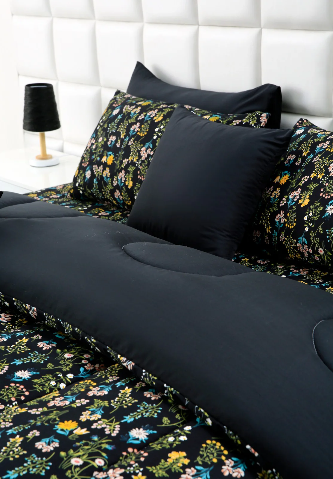 5 PCs Single Razai Set-Black Meadows - Image 2