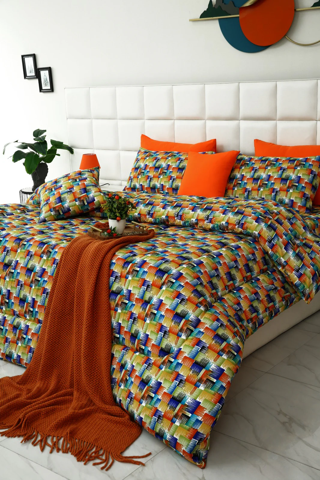 5 PCs Single Razai Set-Coral Rush - Image 11
