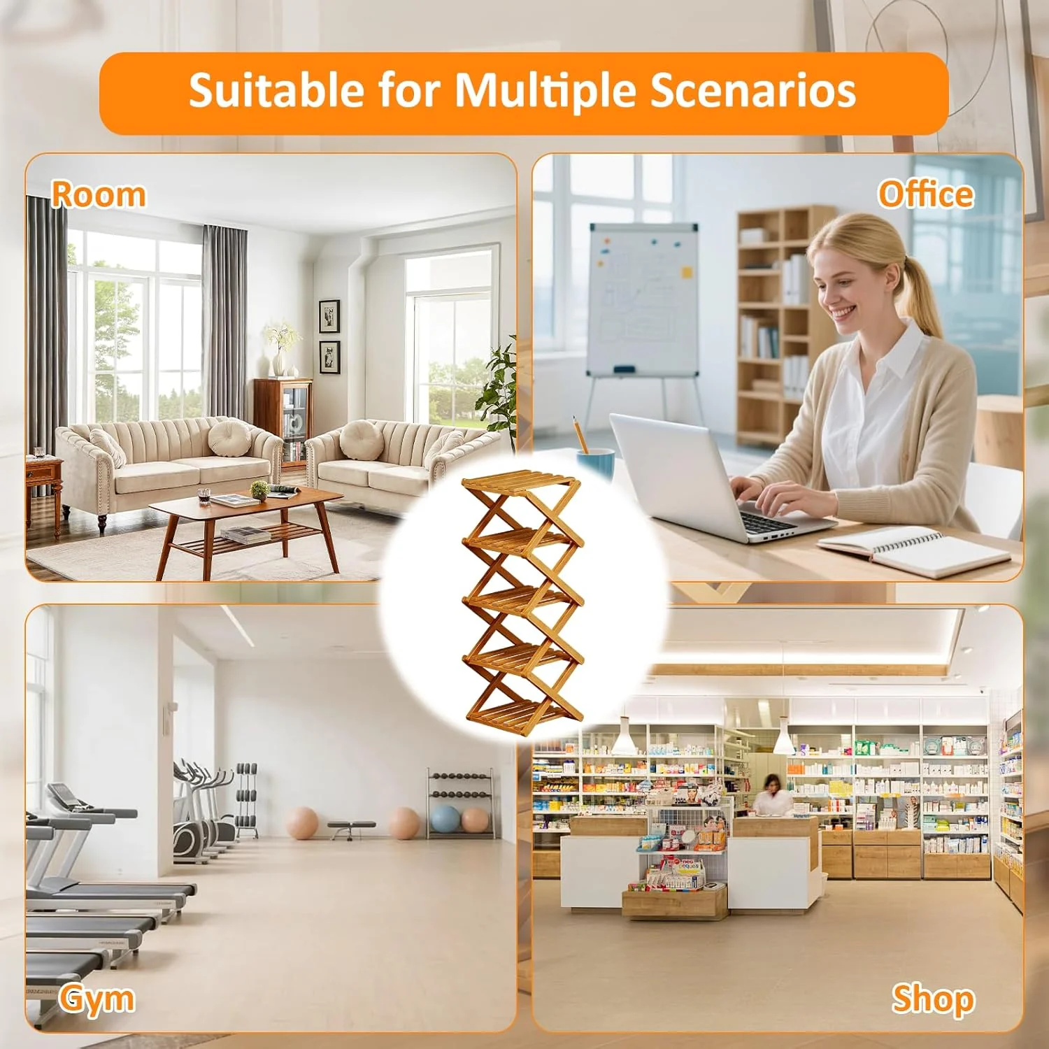 5 Tier Bamboo Shoe Rack (SA2510-052) - Image 4