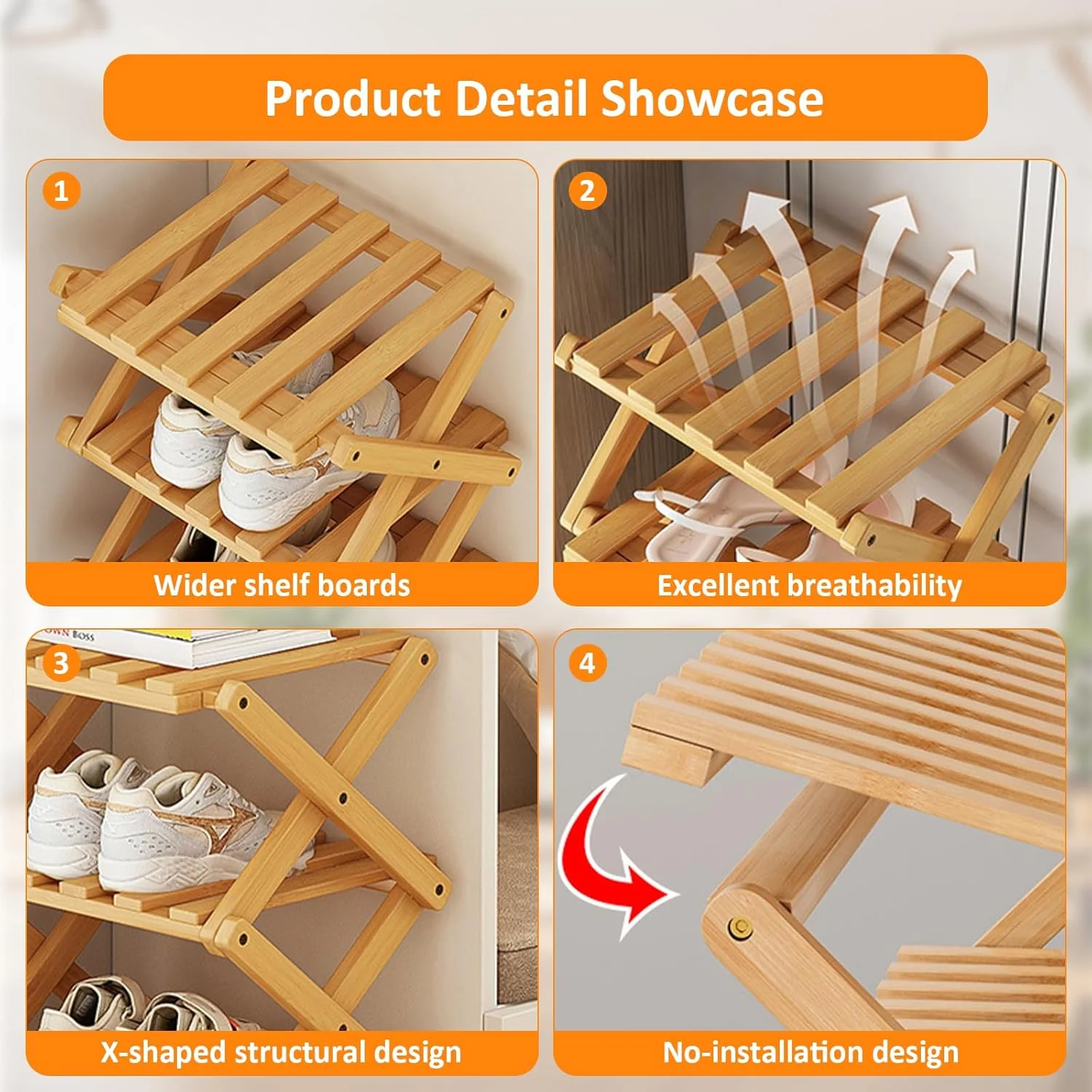 5 Tier Bamboo Shoe Rack (SA2510-052) - Image 6