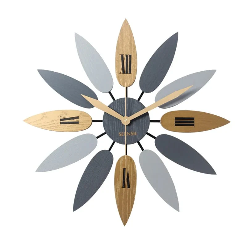 50CM Leave Shape Wall Clock - Image 3