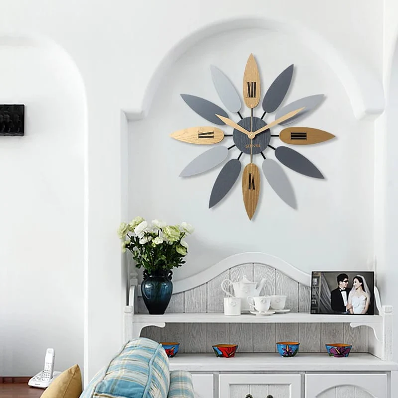 50CM Leave Shape Wall Clock - Image 6