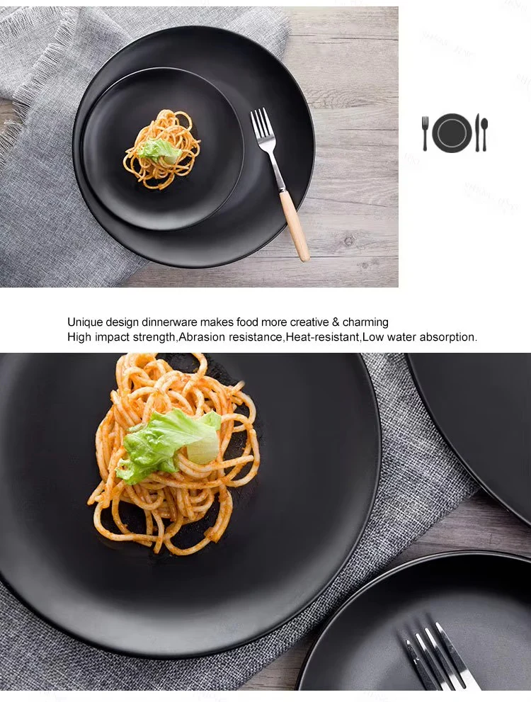6 Creative Dining Plates-Black - Image 6