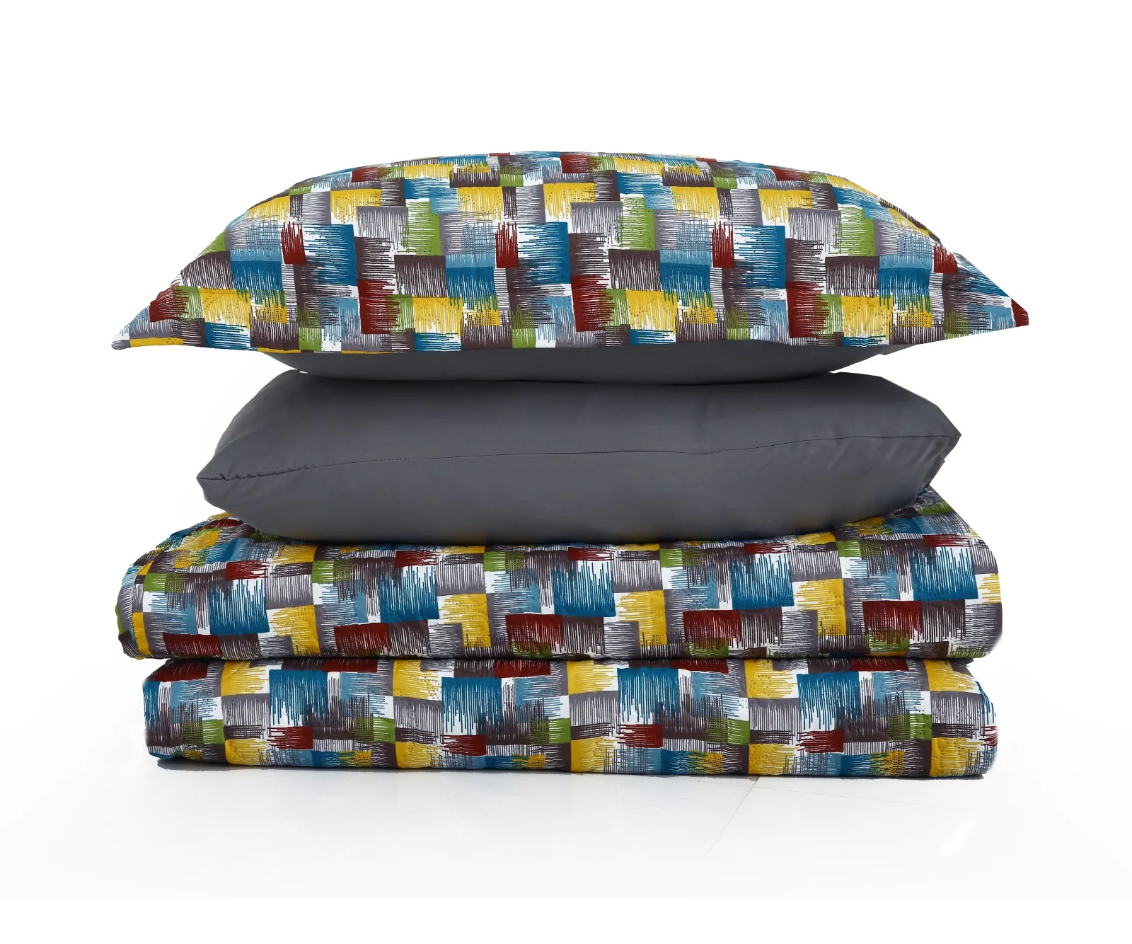 6 PCs Printed Bed Spread Set-Multi Ombre - Image 15