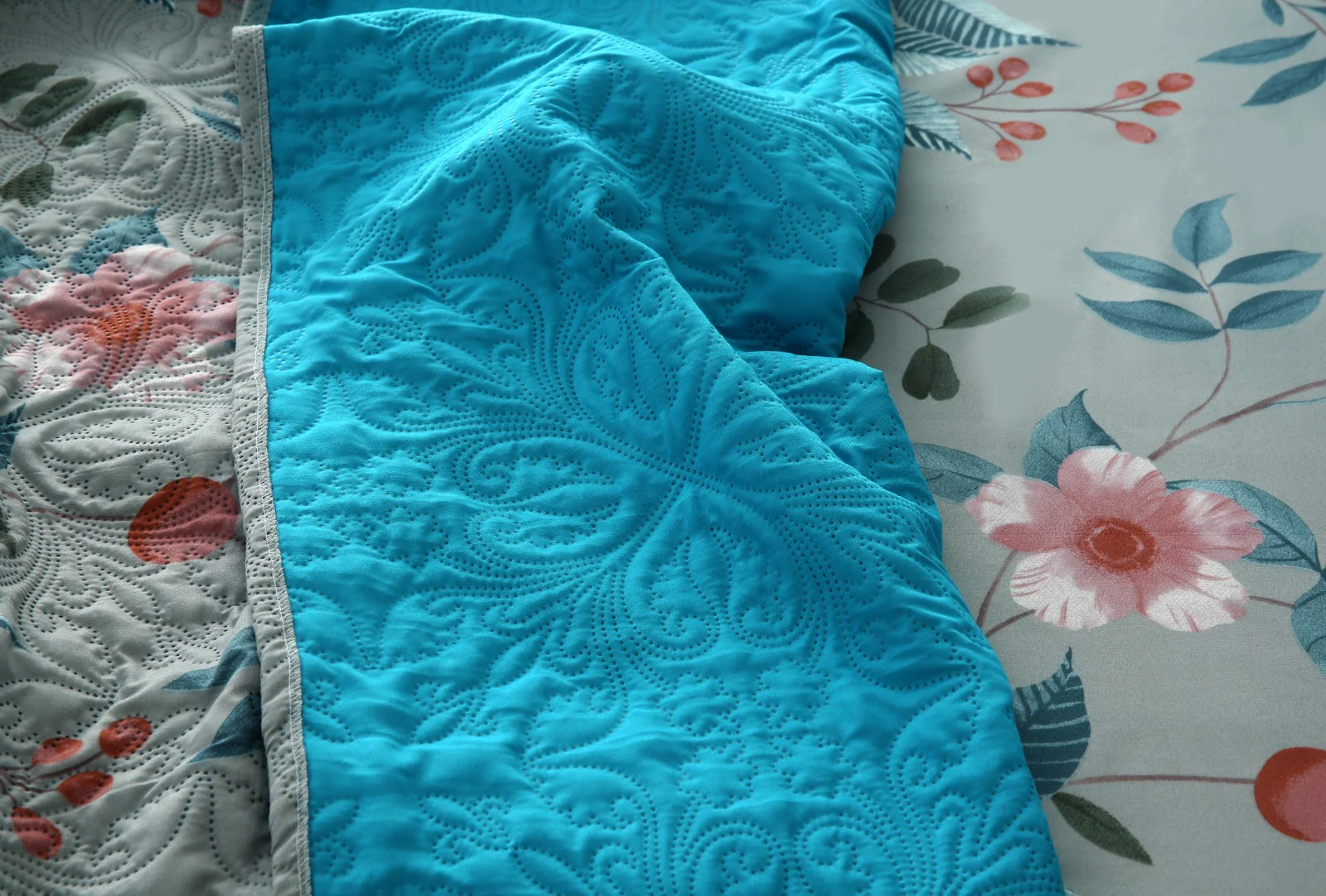 6 PCs Printed Bed Spread Set-Petunia - Image 15