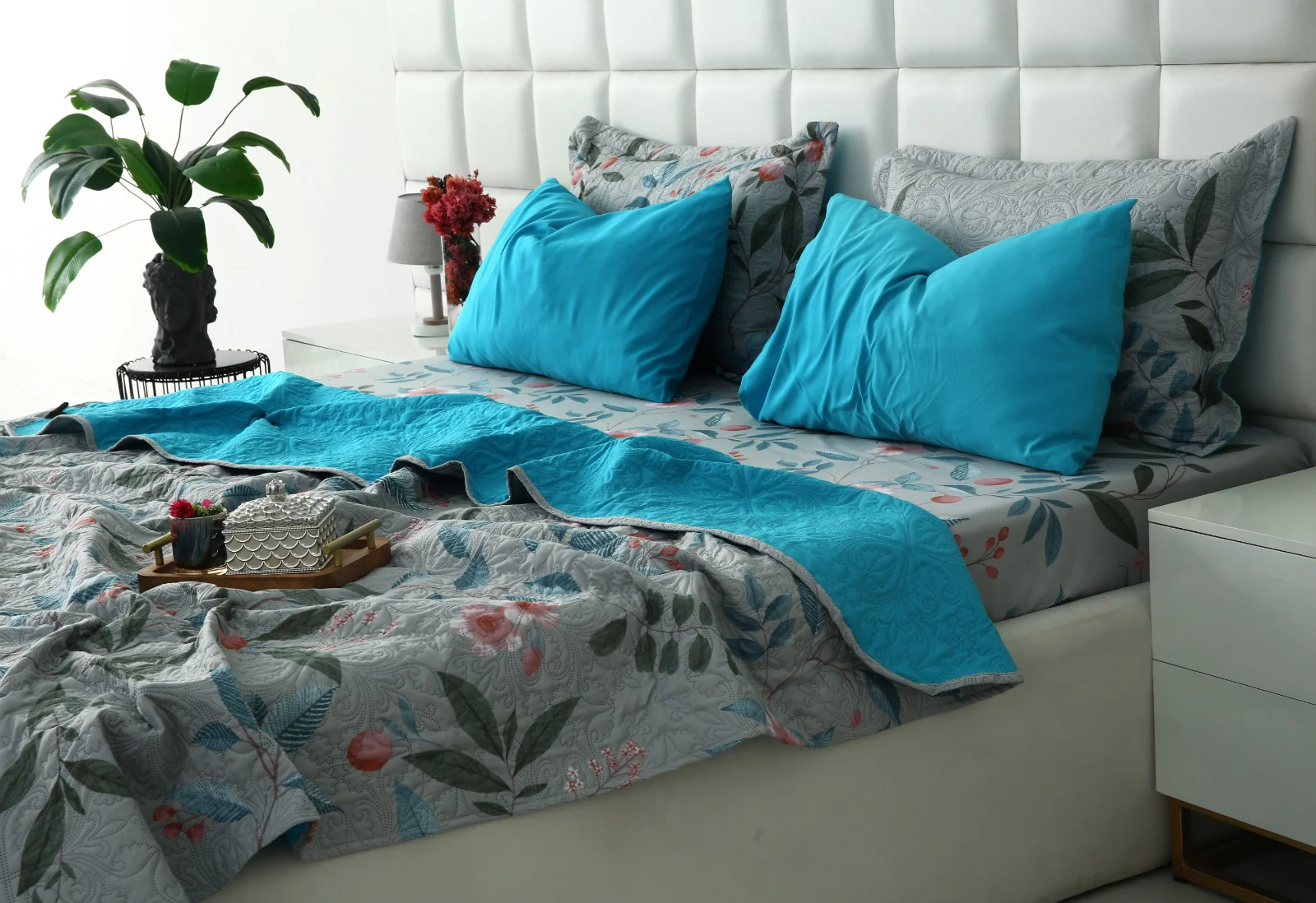 6 PCs Printed Bed Spread Set-Petunia - Image 7