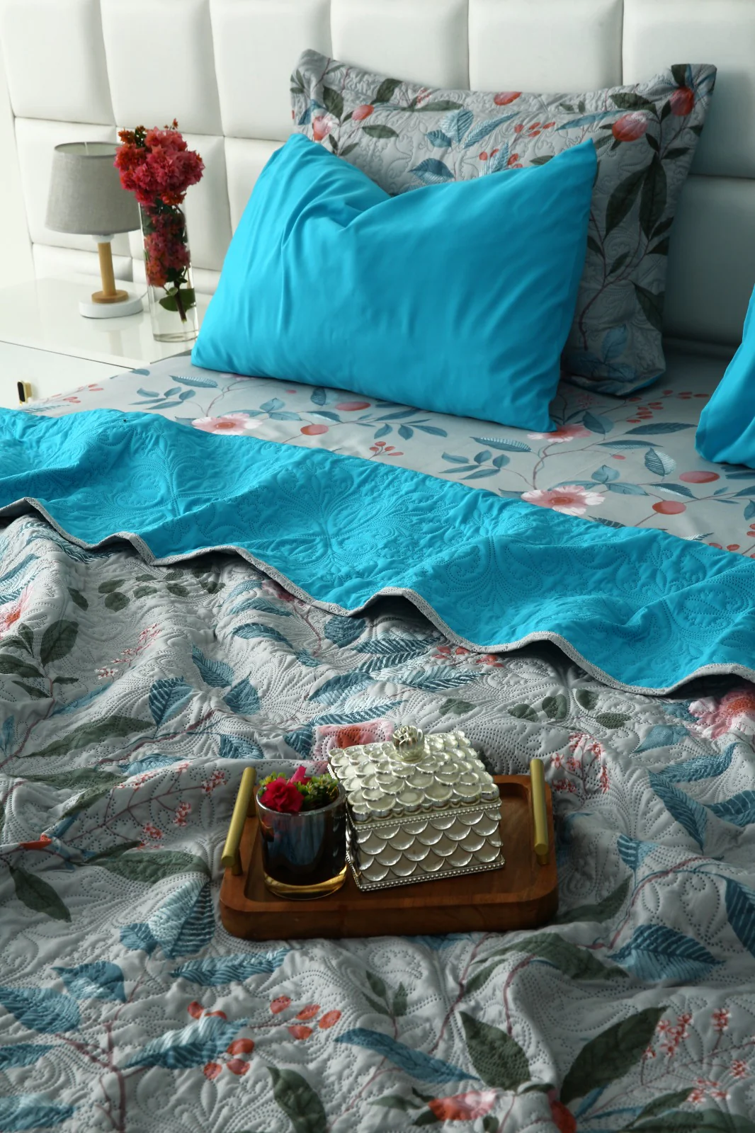 6 PCs Printed Bed Spread Set-Petunia - Image 9