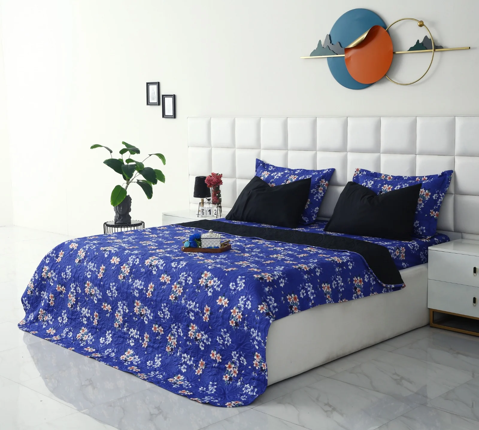 6 PCs Printed Bed Spread Set-Phlox - Image 13