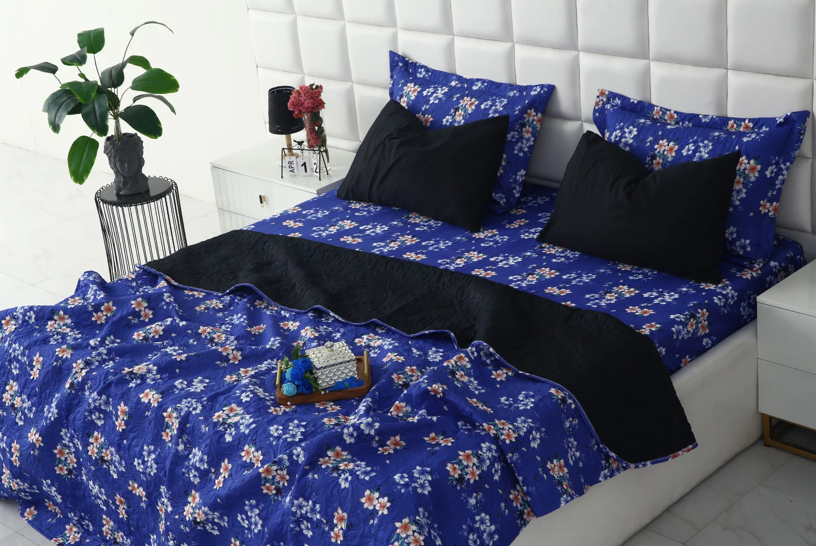 6 PCs Printed Bed Spread Set-Phlox - Image 6
