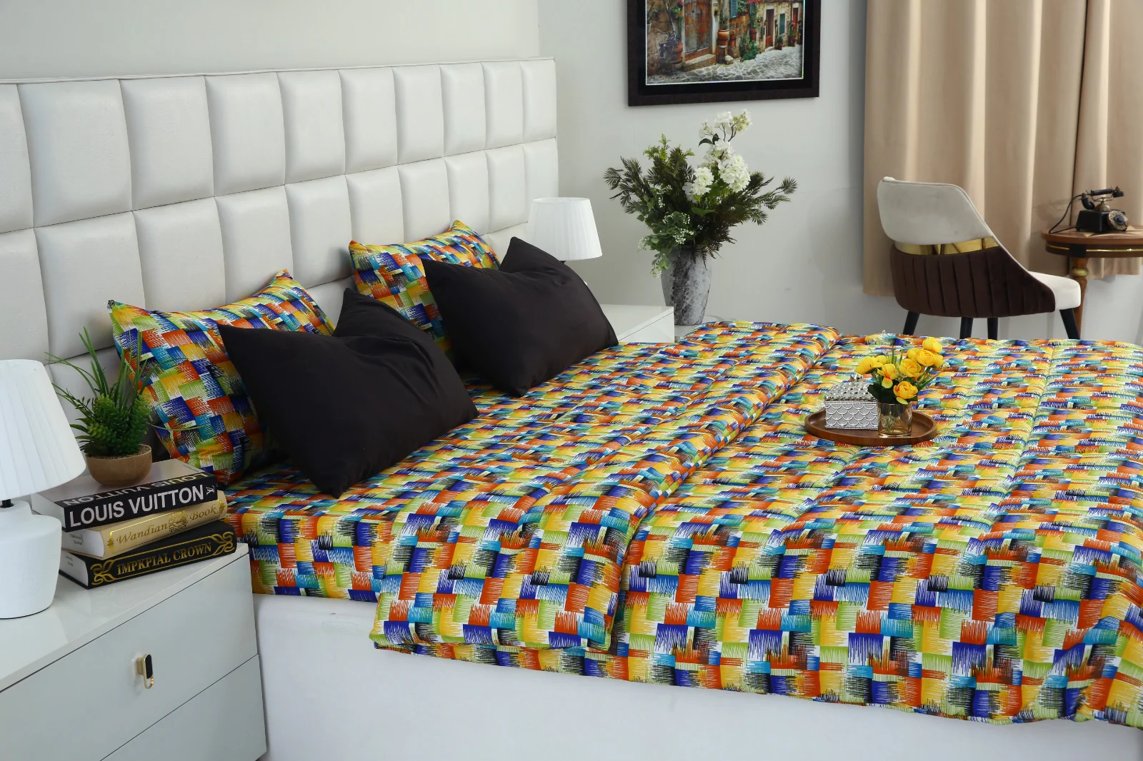 6 PCs Summer Comforter Set-Coral Rush - Image 9