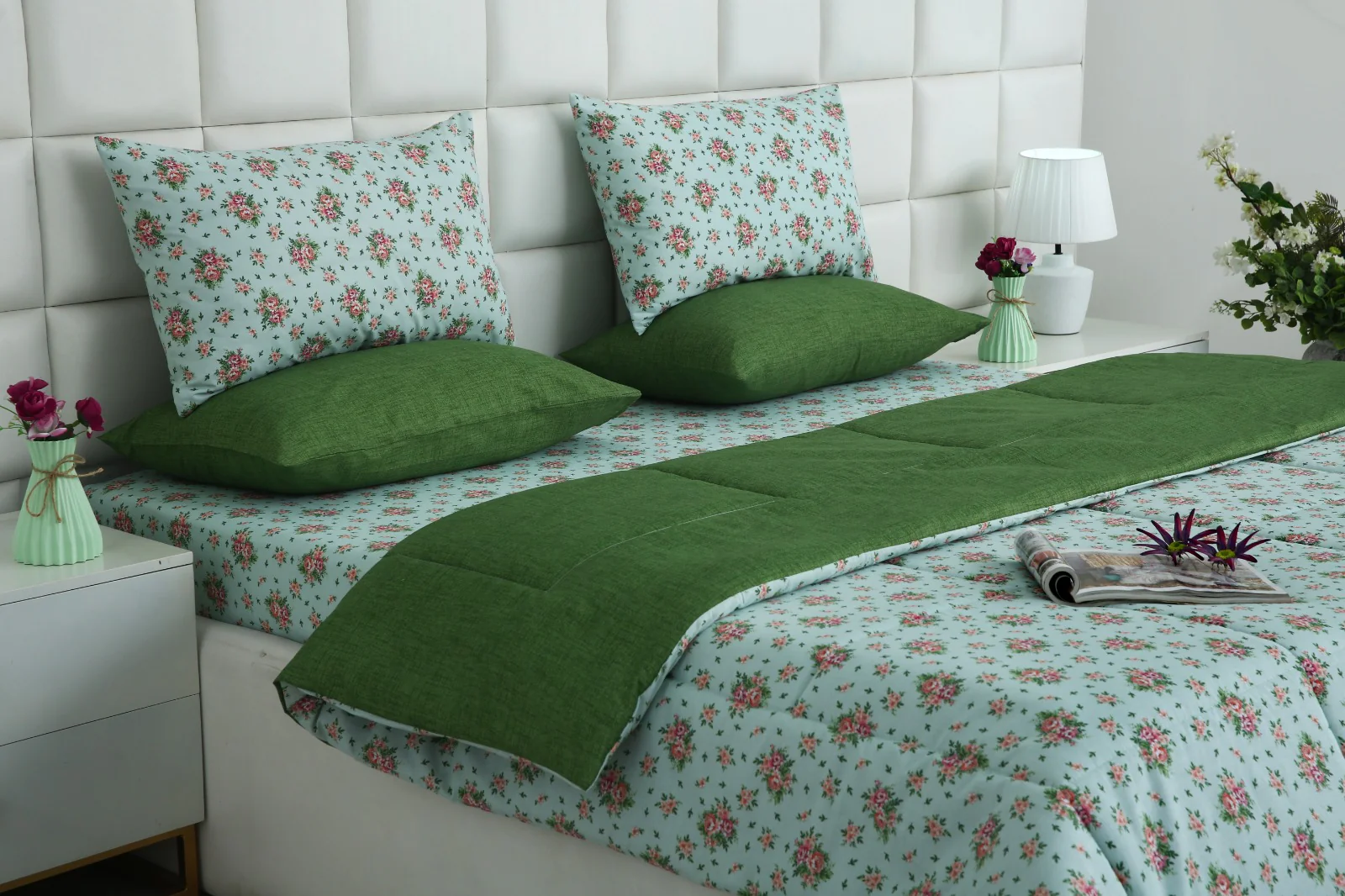 6 PCs Summer Comforter Set-Verdant - Image 7