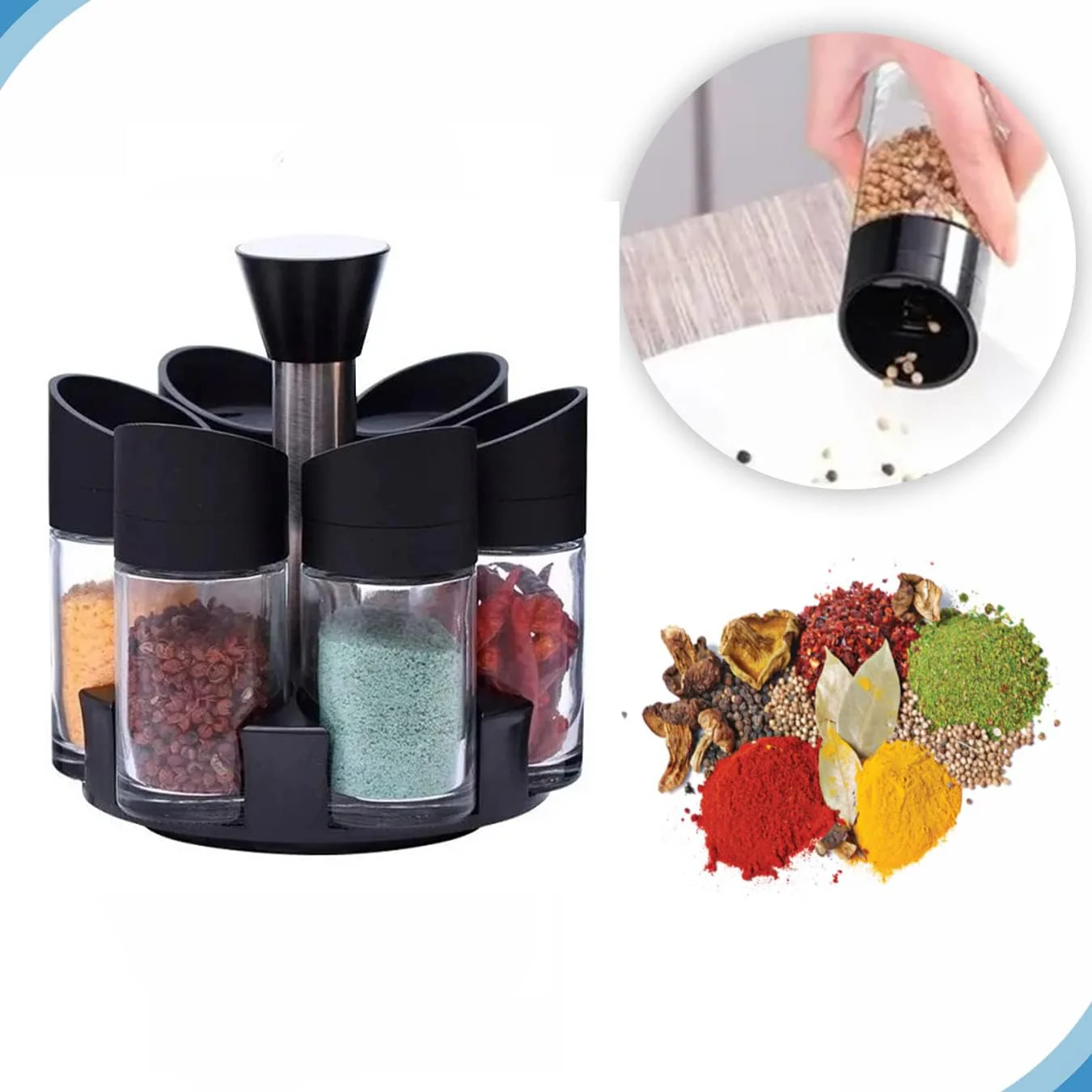 6PCS Rotatable Spice Jar-SA 2411-50 - Image 8