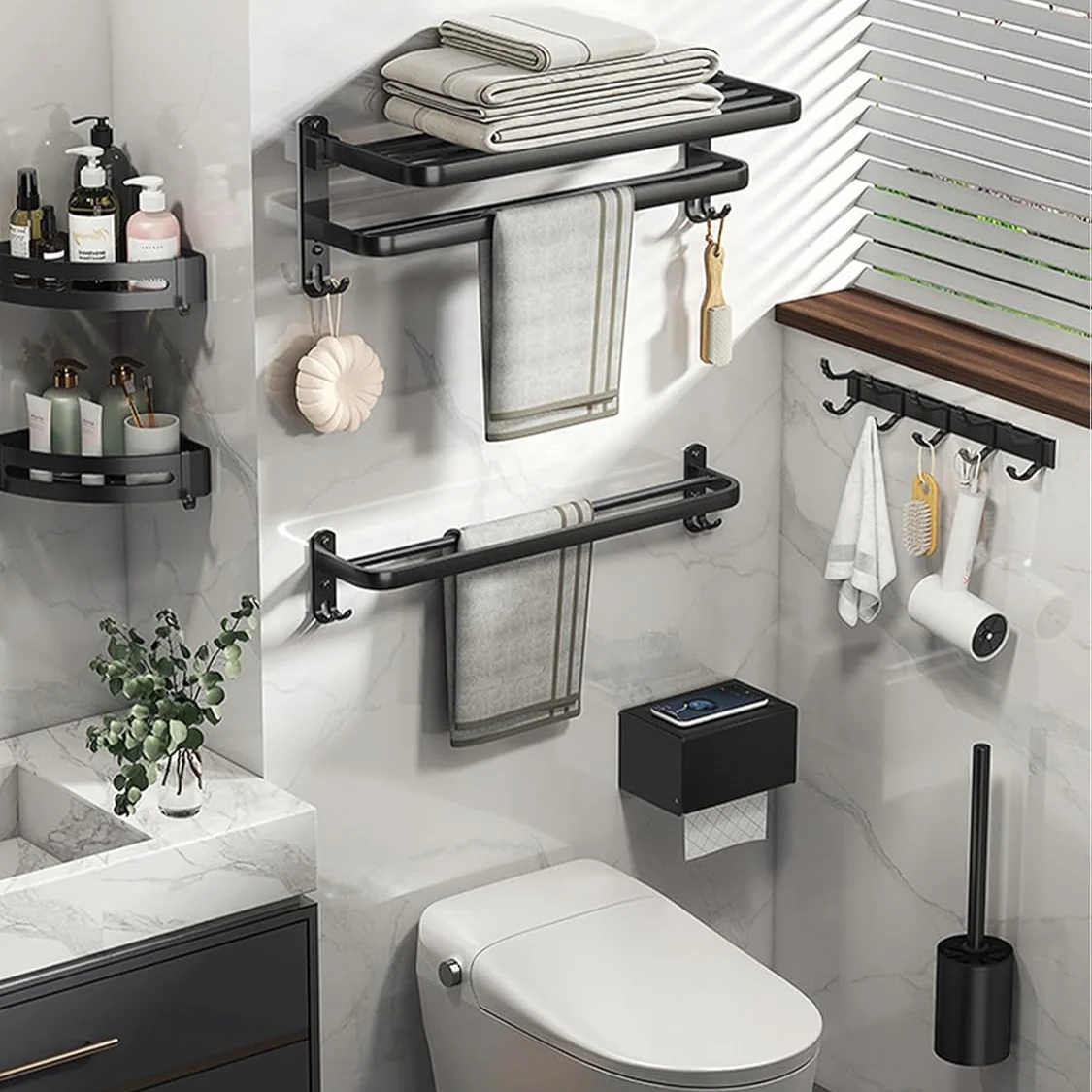 6PCs Wall Mounted BathRoom Set-SA2408-143
