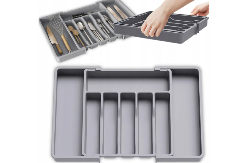 8 Compartments Extended Cutlery Utensil Adjustable Tray (SA2510-071) - Image 3