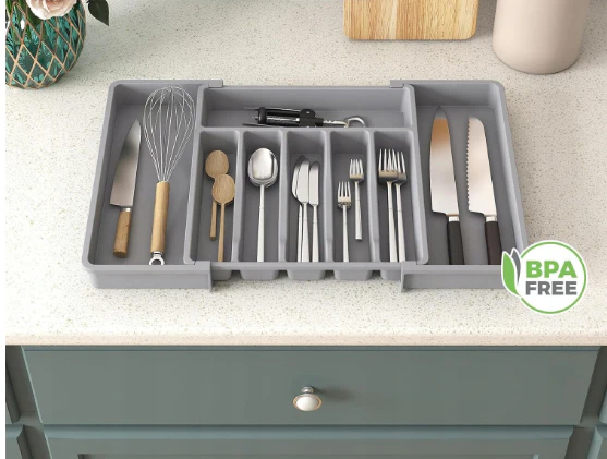 8 Compartments Extended Cutlery Utensil Adjustable Tray (SA2510-071) - Image 7