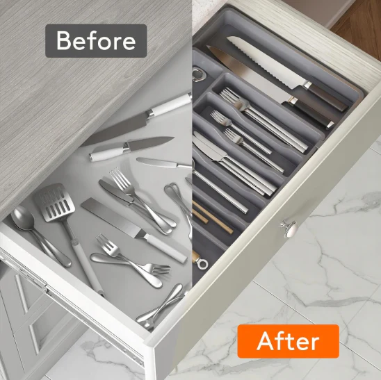 8 Compartments Extended Cutlery Utensil Adjustable Tray (SA2510-071) - Image 9