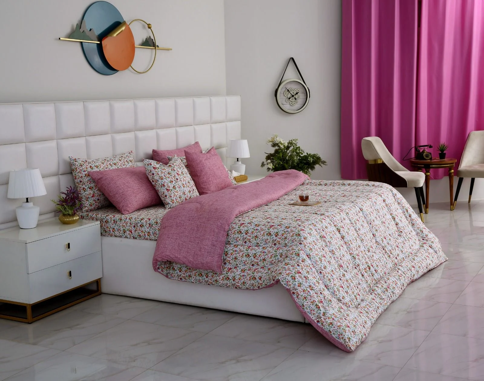 8 PCs Winter Razai Set-Azalea - Image 4