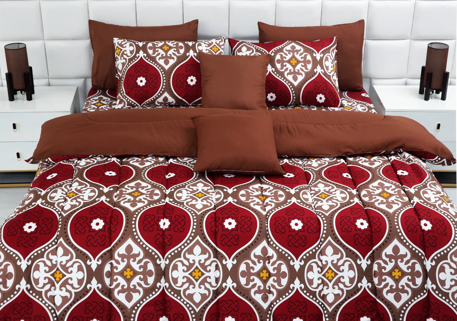 8 PCs Winter Comforter Set-Brown Crown - Image 12