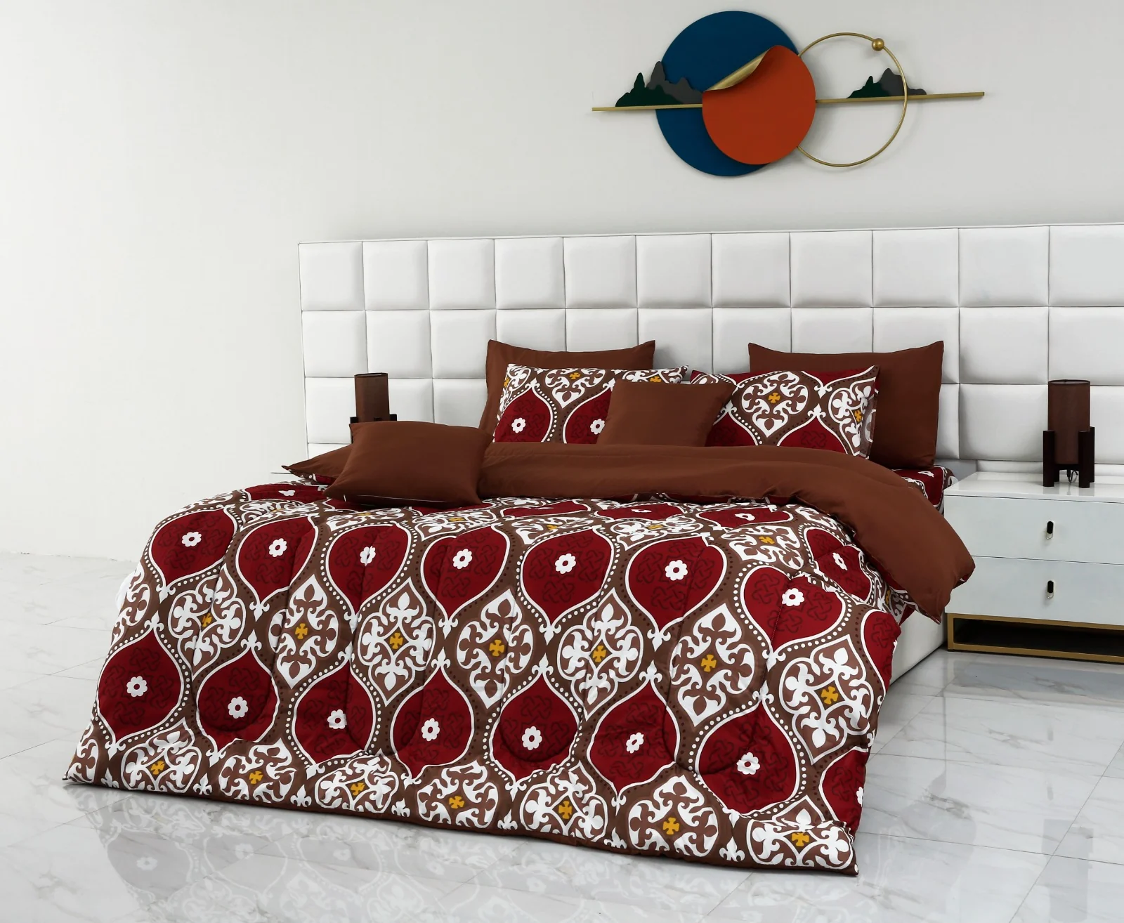 8 PCs Winter Comforter Set-Brown Crown - Image 8