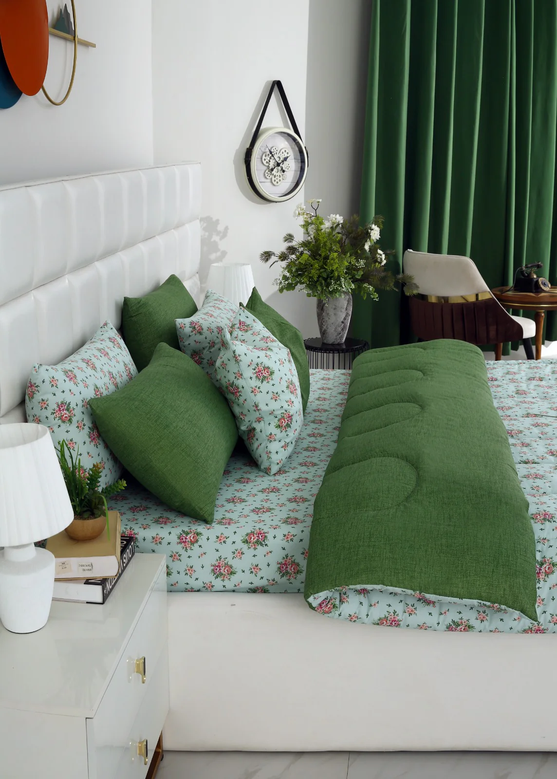 8 PCs Winter Razai Set-Verdant - Image 11