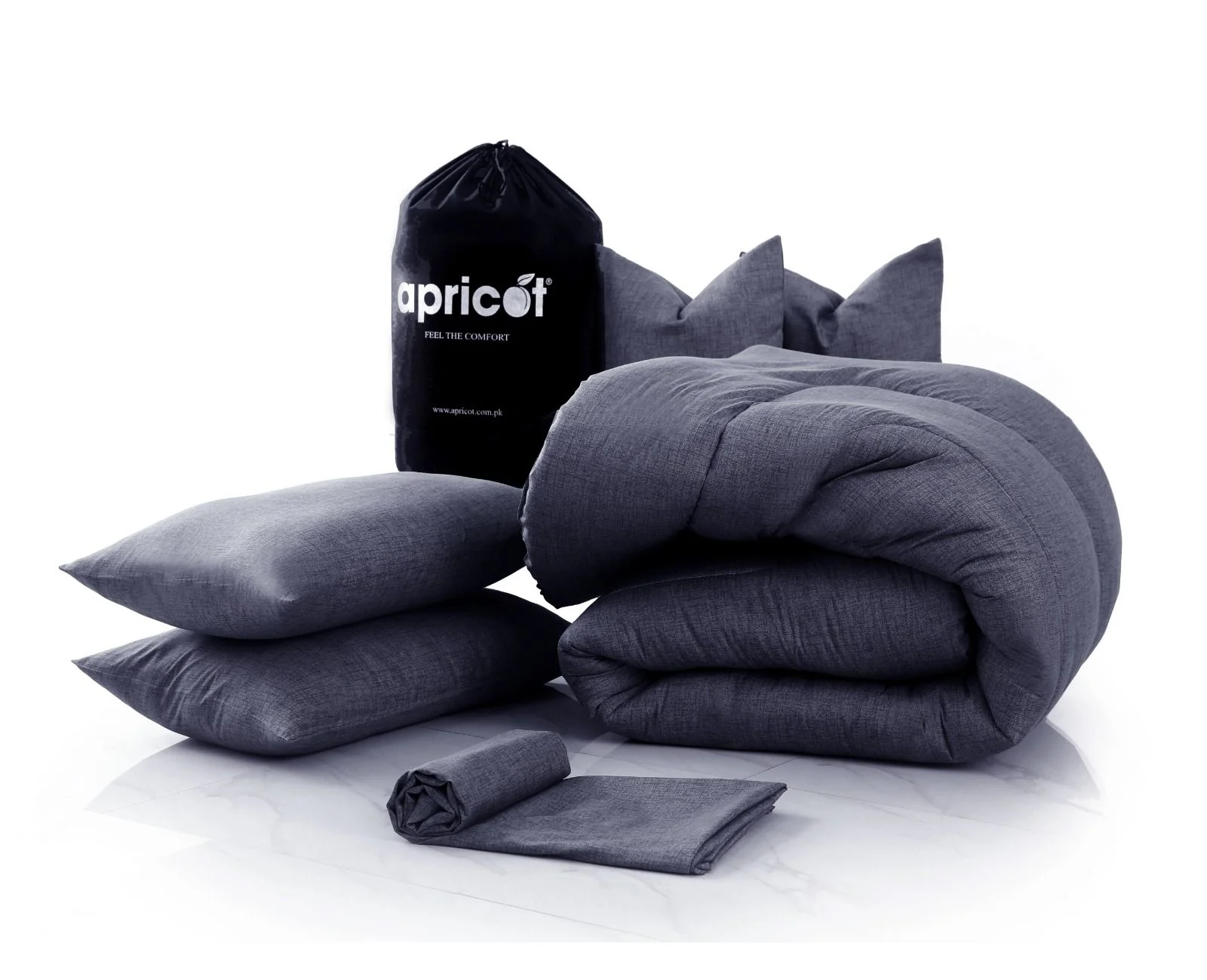 8 PCs Winter Razai Set-Grey Texture - Image 15