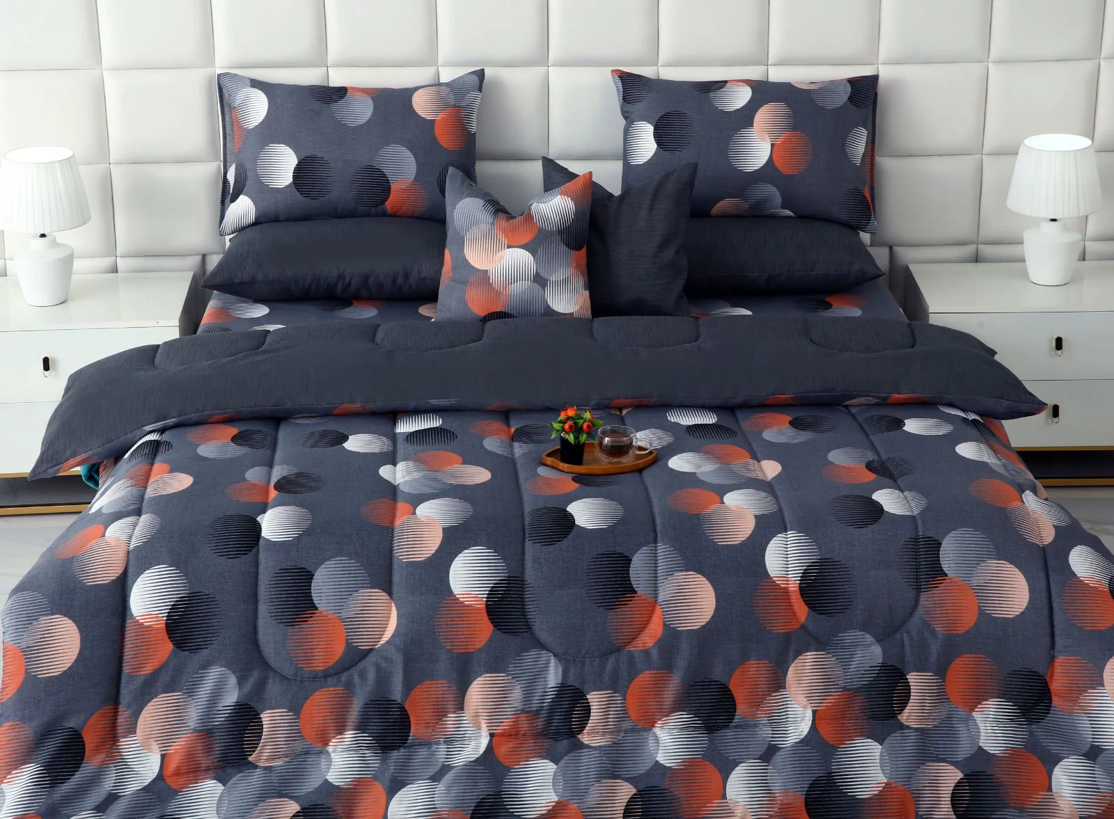 8 PCs Winter Razai Set-Illustration Design - Image 7