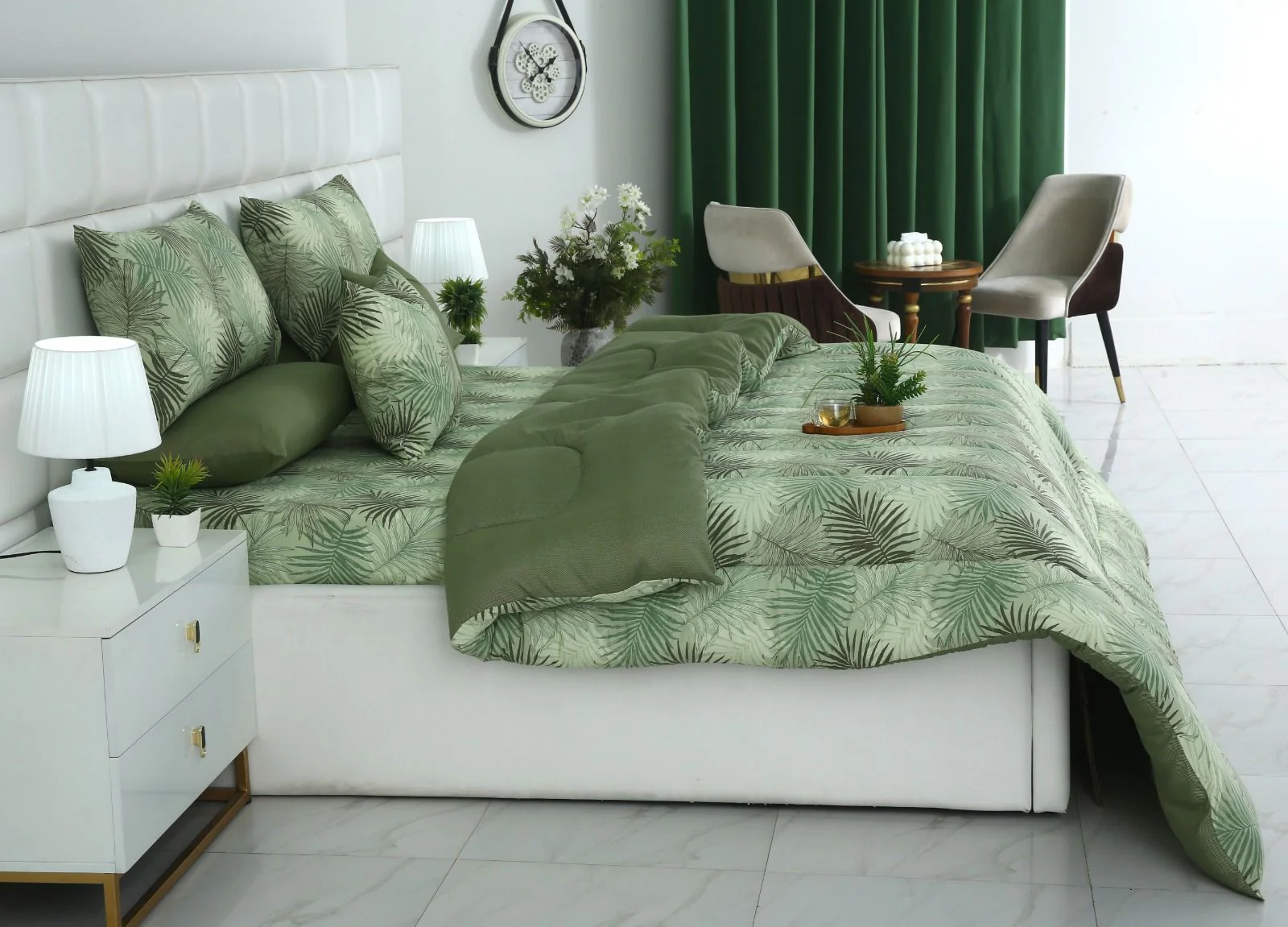 8 PCs Winter Razai Set-Palmy Jungle - Image 3