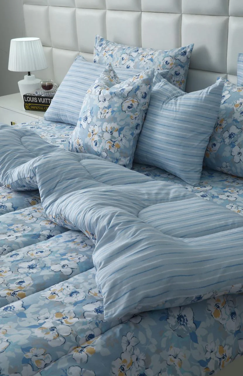 8 PCs Winter Razai Set-Pastel Petals - Image 13