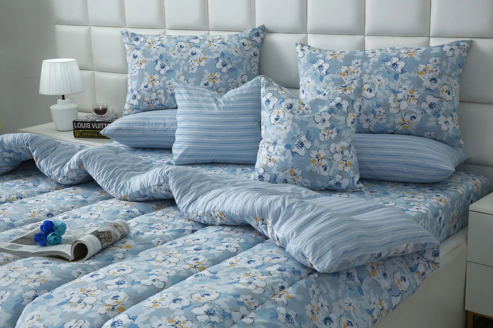 8 PCs Winter Razai Set-Pastel Petals - Image 8