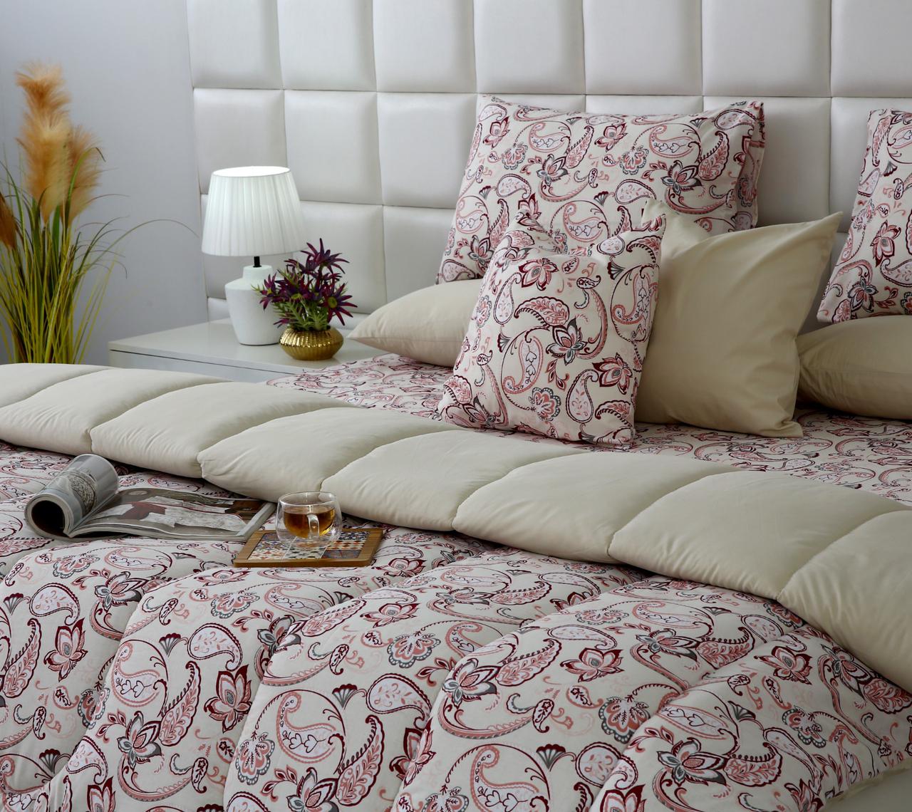 8 PCs Winter Razai Set-Pink Paisley - Image 6