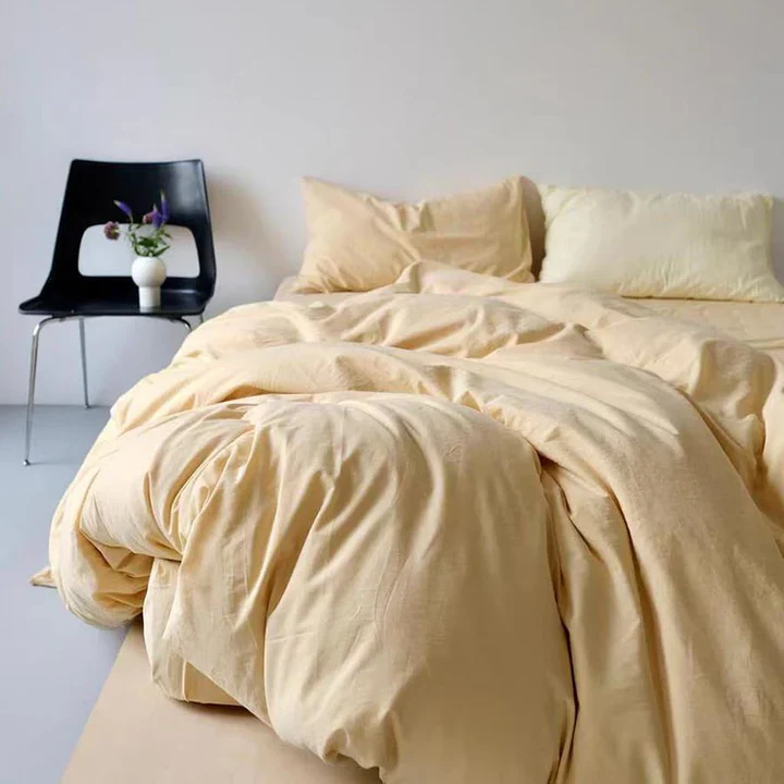 8 PCs Winter Razai Set-Solid Beige